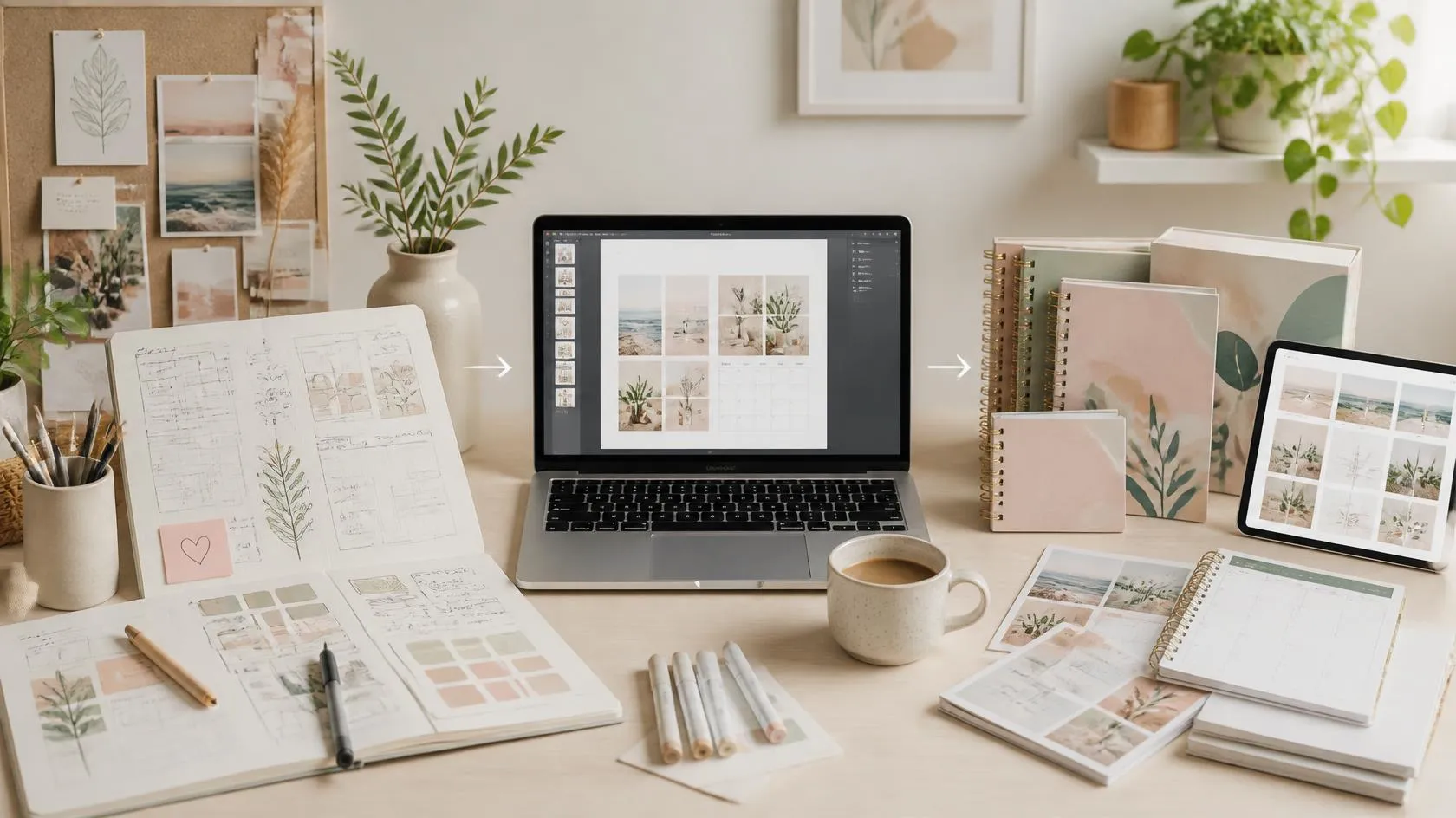 Creative ideas transformed into digital products, including printable planners, templates, digital artwork, and downloadable resources. Image 2 — ب