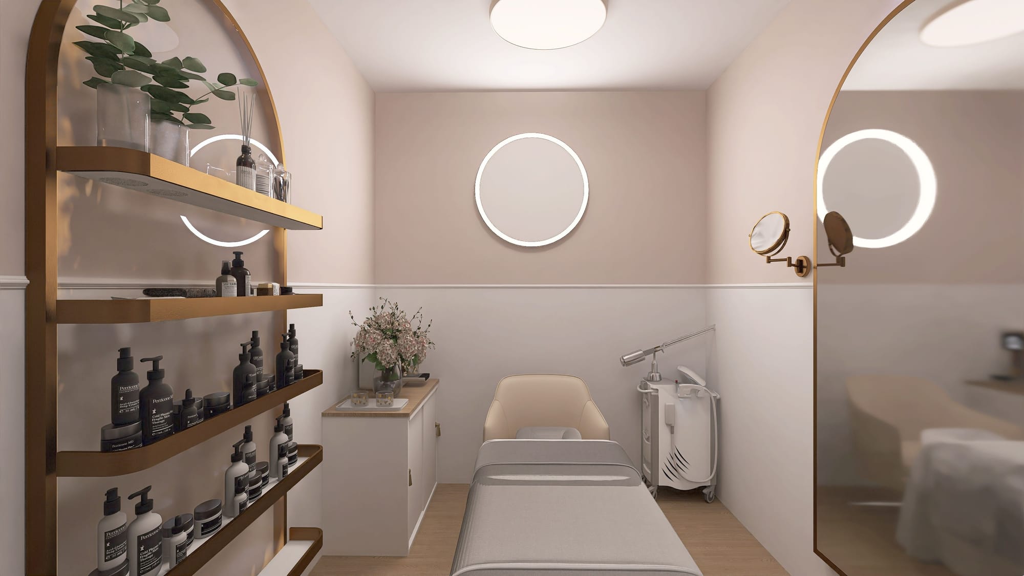 מיתוג, תכנון ועיצוב מחדש של מספרה, חדר קליניקה וחדר אימון מנטלי.