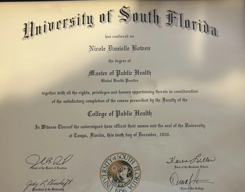 Master in Public/Global Health - USF