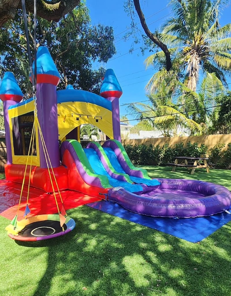 *Bounce House Water Double Slide 2 in 1*
