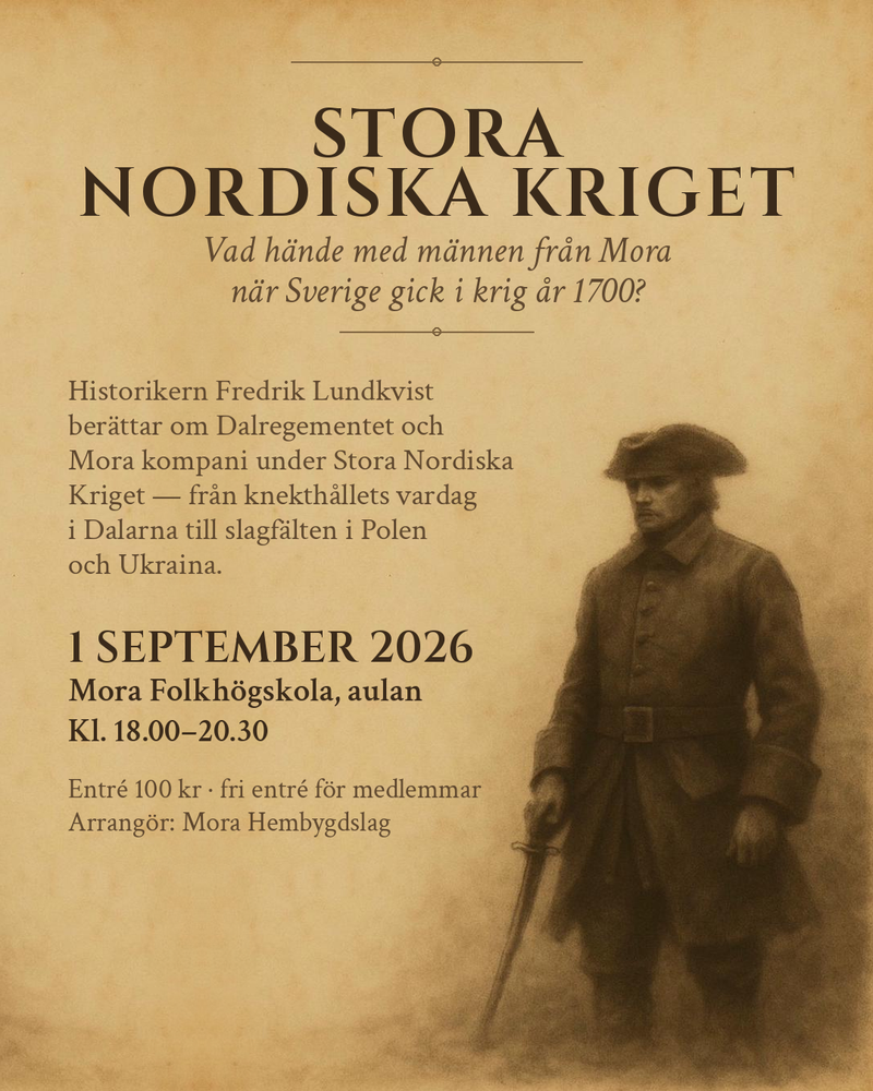 Föreläsning i Mora 1 september
