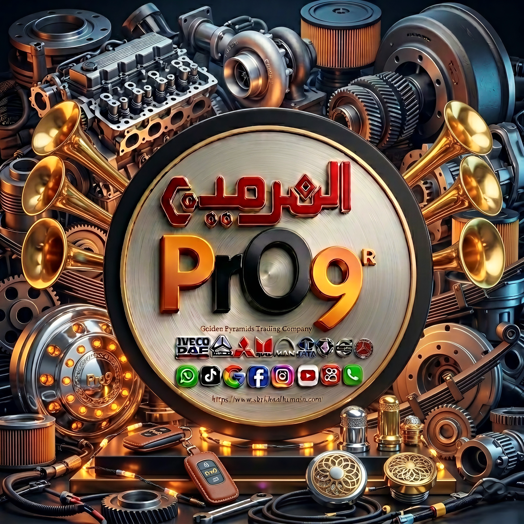 اكتشف لماذا يثق المهنيون وخبراء الطرق بمنتجات pro9 من شركة الهرمين الذهبية. نقدم لك أجود قطع غيار مرسيدس وفولفو وسكانيا بأعلى معايير الجودة العالمية في قلب جدة.