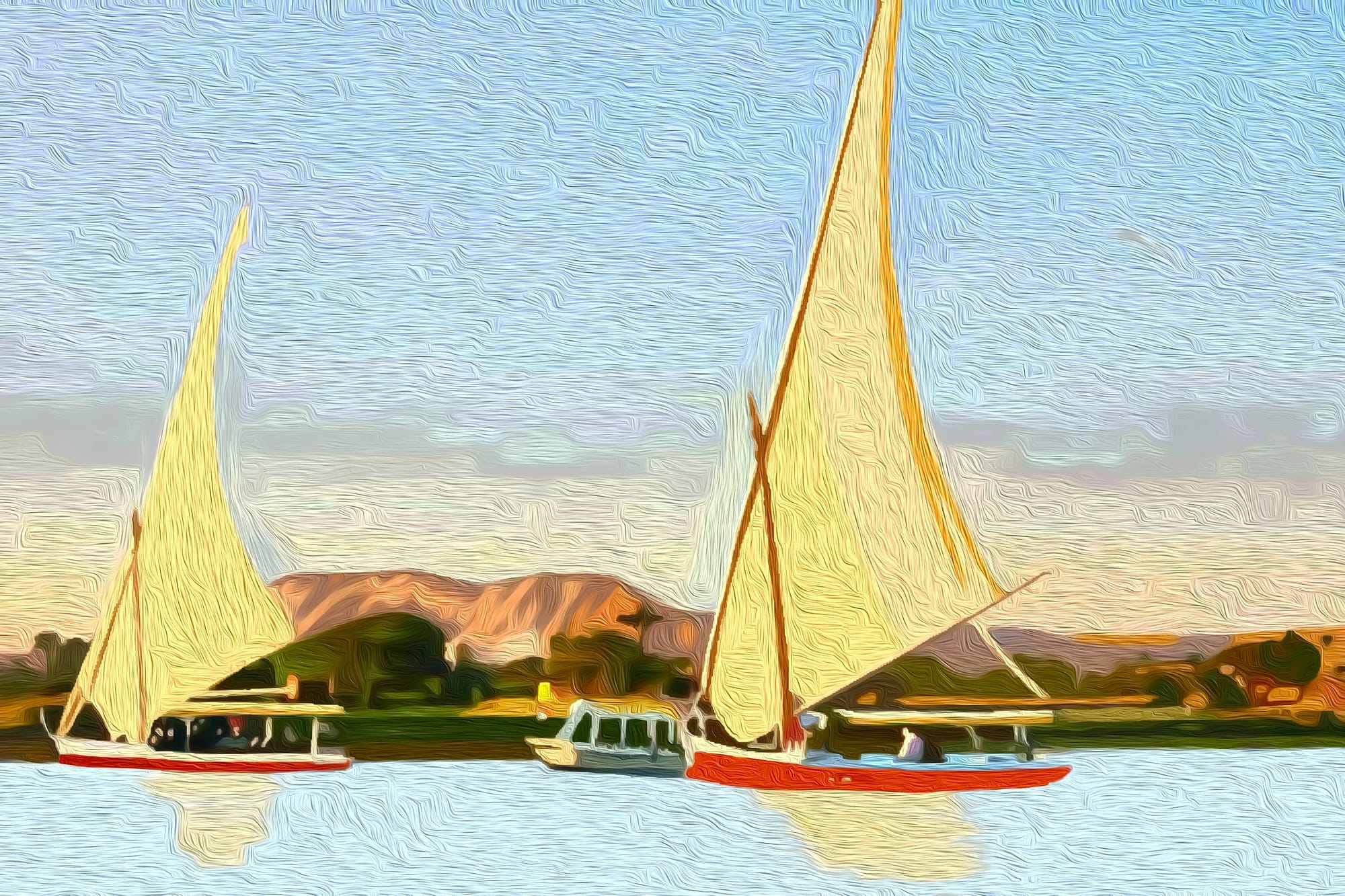 Feluccas On The Nile