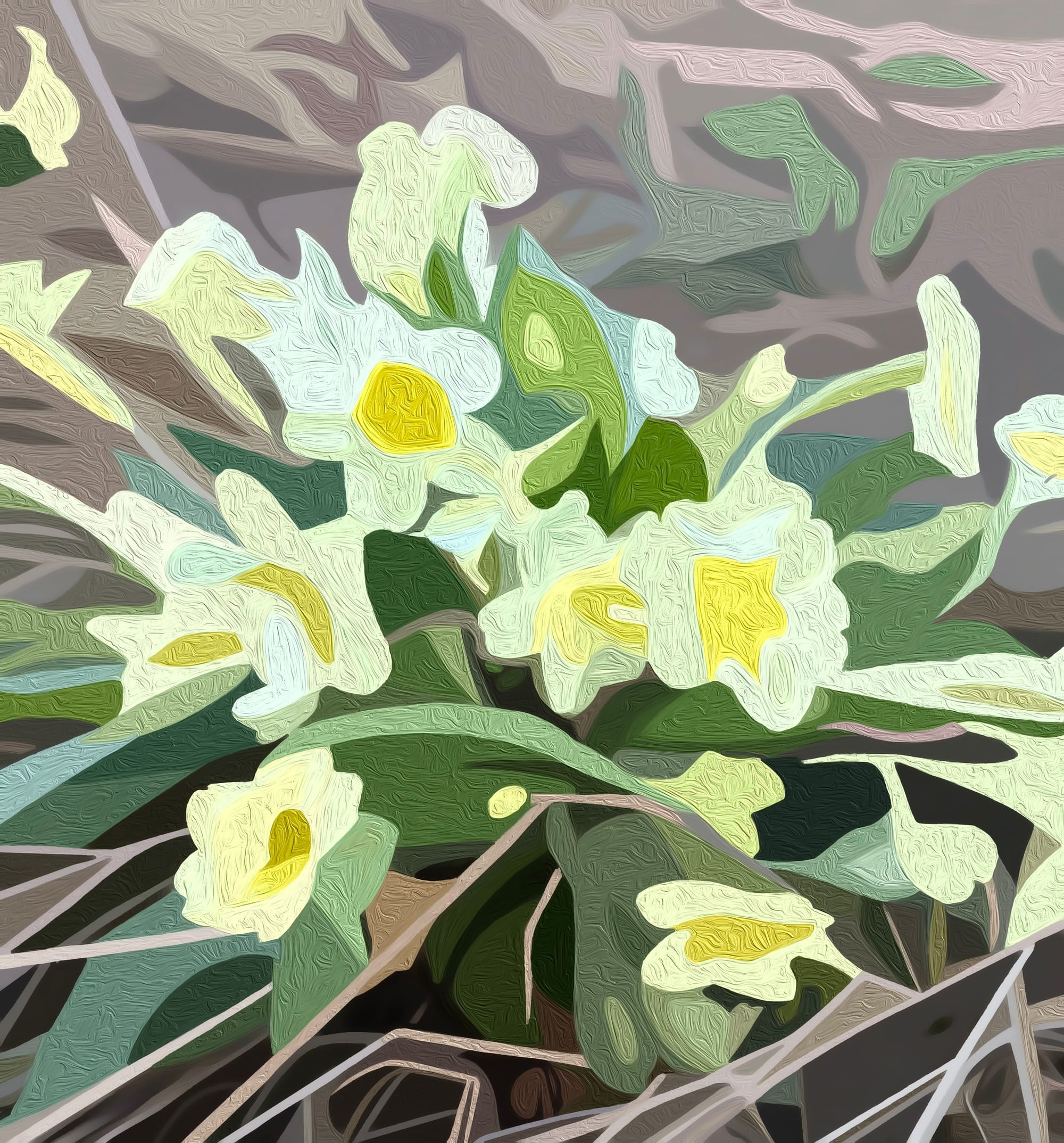 Pale Yellow Primroses