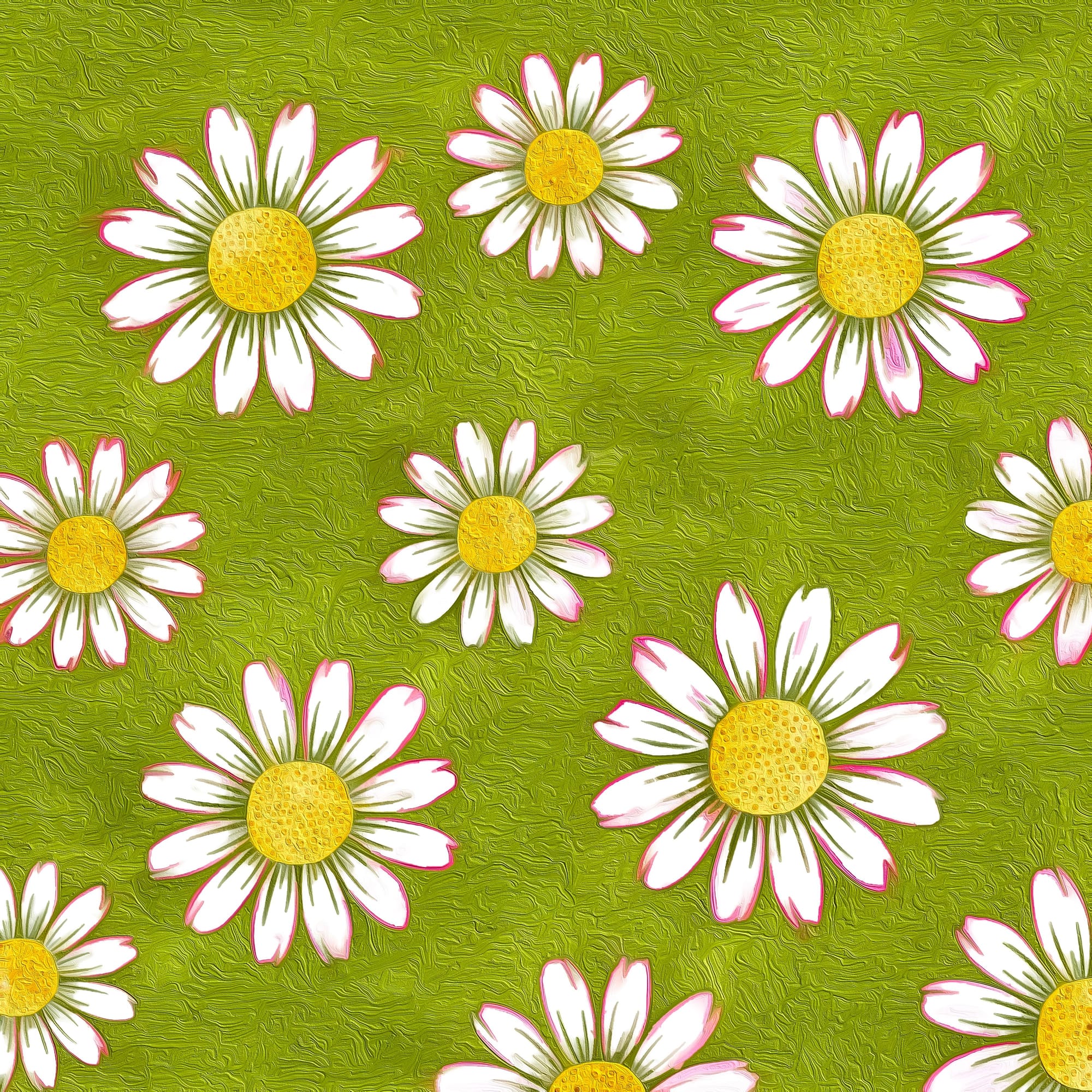 Daises On The Lawn