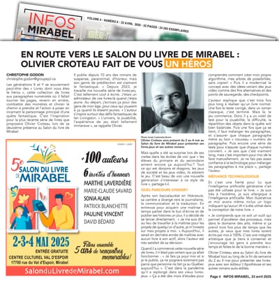 2025 : Soyez le héros du Salon du livre avec Olivier Croteau