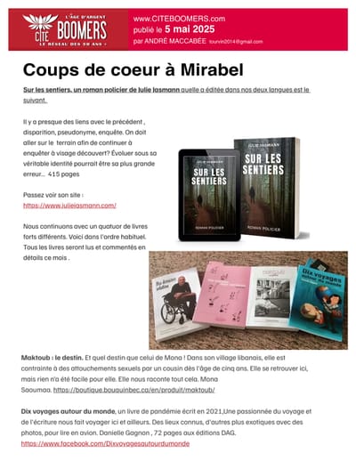 2025 : Coups de coeur à Mirabel