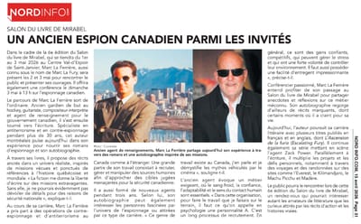 2026 : Un ancien espion canadien parmi les invités