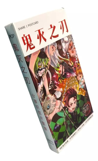 Set de 60 Postales Coleccionables + 300 Stickers Kimetsu no Yaiba (Prec.: $17.990)