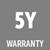 Standard 5-year warranty