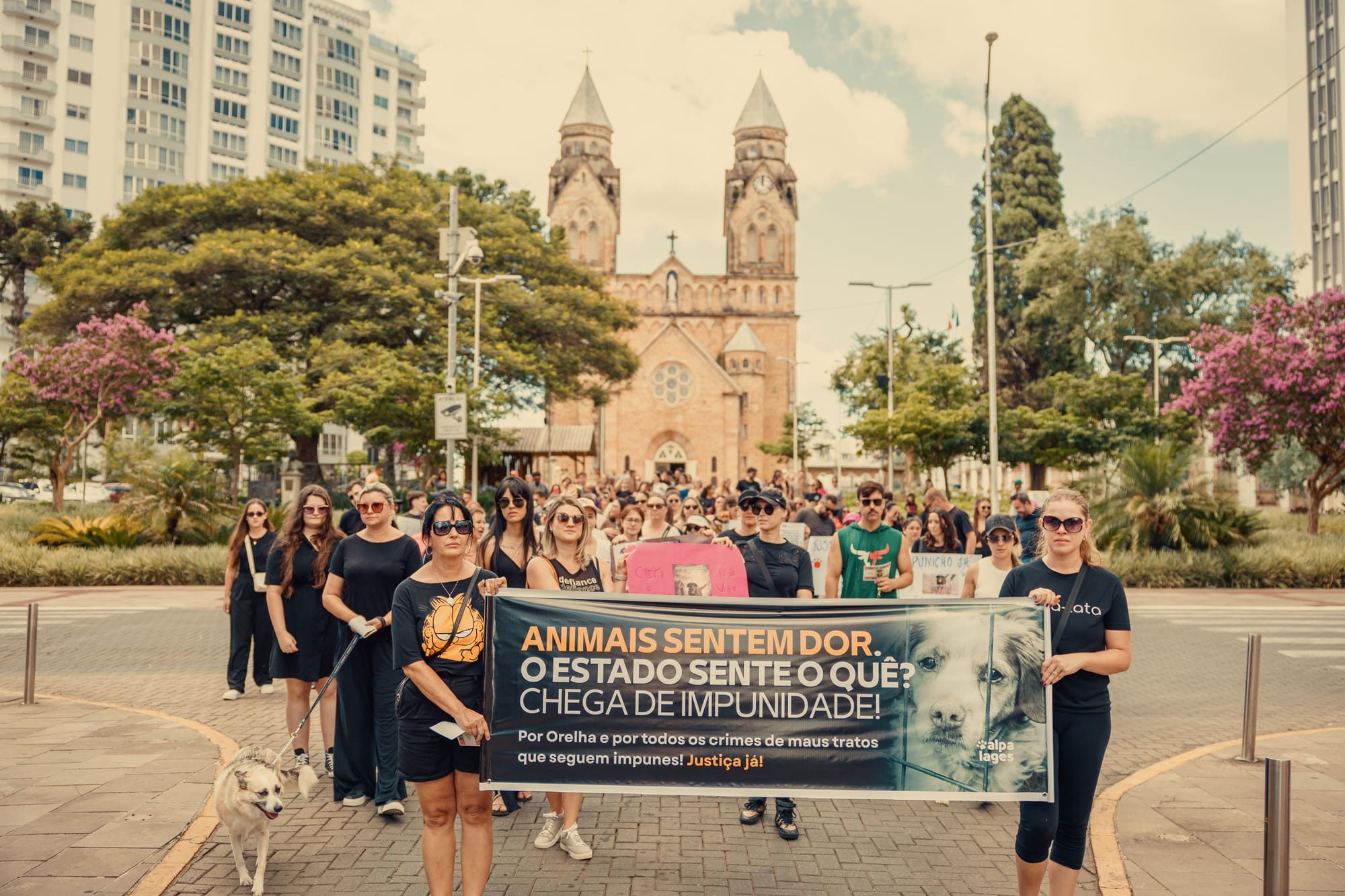 Lages se une aos Brasil em manifestação por justiça por Orelha