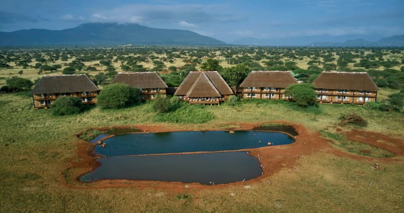 2 DAYS, 1 NIGHT PRIVATE SAFARI TO TSAVO EAST NGUTUNI SAFARI LODGE FROM MOMBASA/DIANI BY VAN