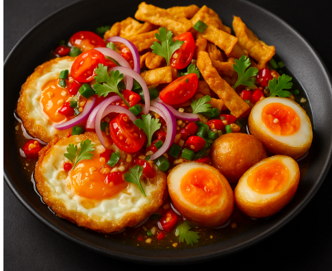 Trio of Spicy Egg Salad (ยำรวมดาว...ไข่)🌶️