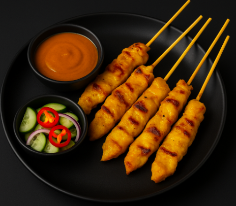 ไก่สะเต๊ะ (ใช้สะโพกไก่) Chicken Satay (Thigh Cut)