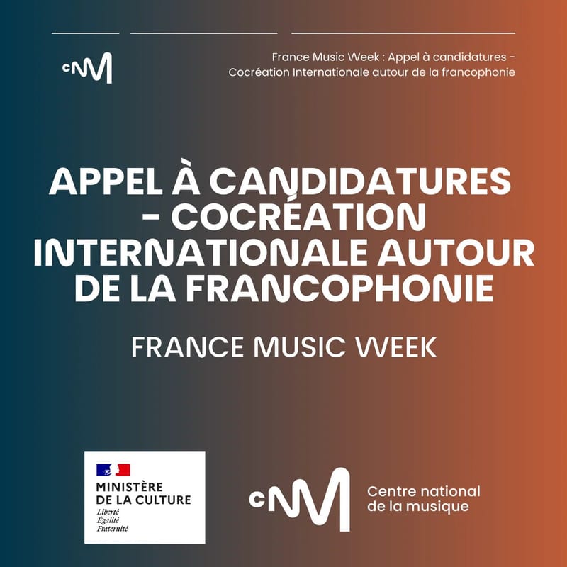 [𝐀𝐩𝐩𝐞𝐥 à 𝐜𝐚𝐧𝐝𝐢𝐝𝐚𝐭𝐮𝐫𝐞𝐬] La mode a sa Fashion Week, la musique a désormais son nouveau temps fort!