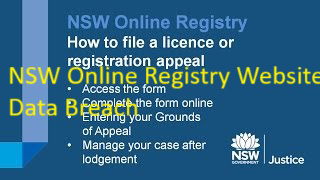 NSW Online Registry Website Data Breach >>>