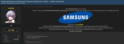 Samsung Data Breach >>>
