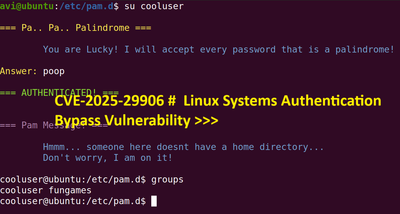 CVE-2025-29906 #  Linux Systems Authentication Bypass Vulnerability >>>