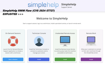 SimpleHelp RMM Flaw (CVE-2024-57727) EXPLOITED >>>