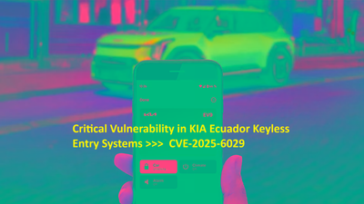 Critical Vulnerability in KIA Ecuador Keyless Entry Systems >>>  CVE-2025-6029