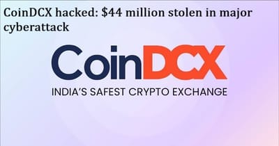 Indian cryptocurrency exchange CoinDCX was hacked on Friday, leaving the exchange drained of $44 million.