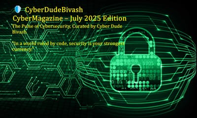 🛡️ CyberDudeBivash CyberMagazine – July 2025 EditionThe Pulse of Cybersecurity, Curated by Cyber Dude Bivash“In a world ruled by code, security is your strongest currency.”
