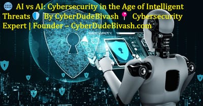 🌐 AI vs AI: Cybersecurity in the Age of Intelligent Threats🛡️ By CyberDudeBivash📍 Cybersecurity Expert | Founder – CyberDudeBivash.com