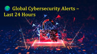 🌍 Global Cybersecurity Alerts – Last 24 Hours