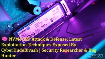 🧠 NVMe SSD Attack & Defense: Latest Exploitation Techniques Exposed By CyberDudeBivash | Security Researcher & Bug Hunter