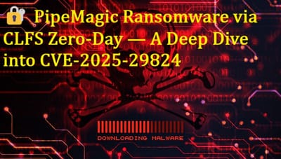 🔐 PipeMagic Ransomware via CLFS Zero-Day — A Deep Dive into CVE‑2025‑29824