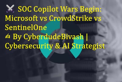 ⚔️ SOC Copilot Wars Begin: Microsoft vs CrowdStrike vs SentinelOne✍️ By CyberdudeBivash | Cybersecurity & AI Strategist