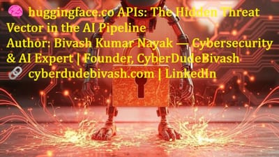 🧠 huggingface.co APIs: The Hidden Threat Vector in the AI PipelineAuthor: Bivash Kumar Nayak — Cybersecurity & AI Expert | Founder, CyberDudeBivash🔗 cyberdudebivash.com | LinkedIn