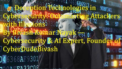 🎭 Deception Technologies in Cybersecurity: Outsmarting Attackers with IllusionsBy Bivash Kumar Nayak — Cybersecurity & AI Expert, Founder of CyberDudeBivash