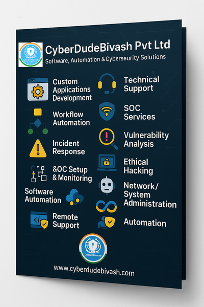 Introducing CyberDudeBivash Pvt Ltd — Your Trusted Partner in Cybersecurity, AI & Automation