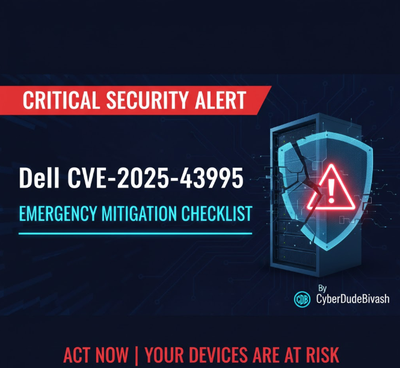 Critical Dell CVE-2025-43995 — Emergency Mitigation Checklist by CyberDudeBivash