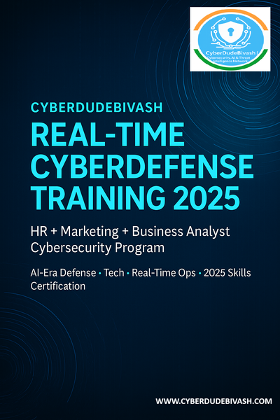 ANNOUNCEMENT: The CyberDudeBivash Enterprise CyberDefense Training 2025 Is Now Live