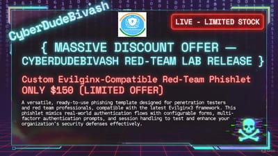 Massive Discount Offer — CyberDudeBivash Red-Team Lab Release