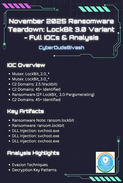 LockBit 3.0 Ransomware Full technical breakdown + IOCs + YARA rule