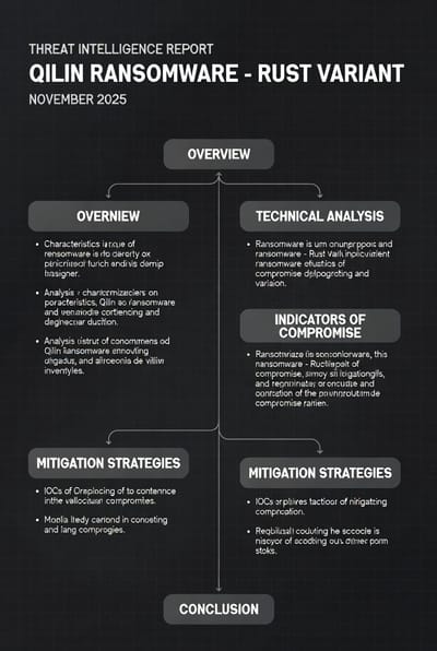 Threat Intelligence ReportQilin Ransomware – Rust Variant – November 2025