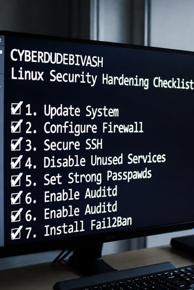 CyberDudeBivash Official Service Announcement - CYBERDUDEBIVASH Linux Security Hardening Checklist