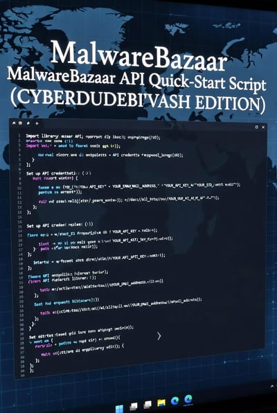 MalwareBazaar API Quick-Start Script (CYBERDUDEBIVASH EDITION)