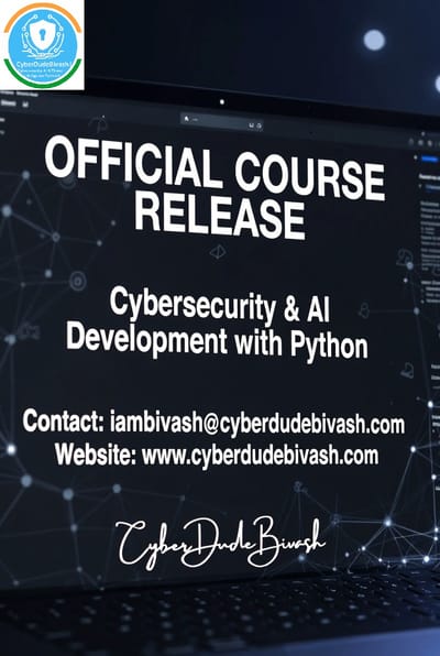 Official Course Release Announcement  By CyberDudeBivash