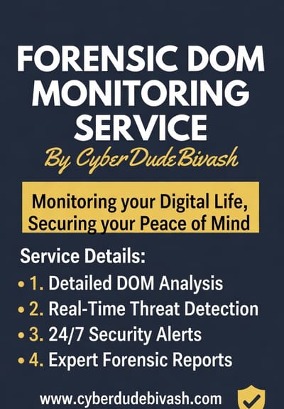 Forensic DOM Monitoring Service By CyberDudeBivash
