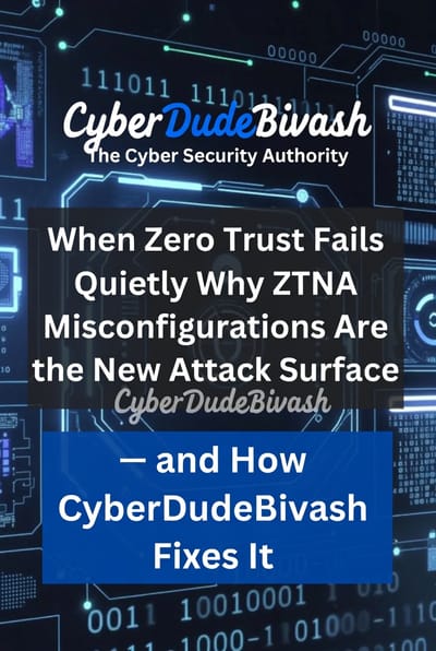 New Release Alert! -Audit your ZTNA policies before breaches do.Use CyberDudeBivash-Zero-Trust-Network-Access-Validator-Scanner
