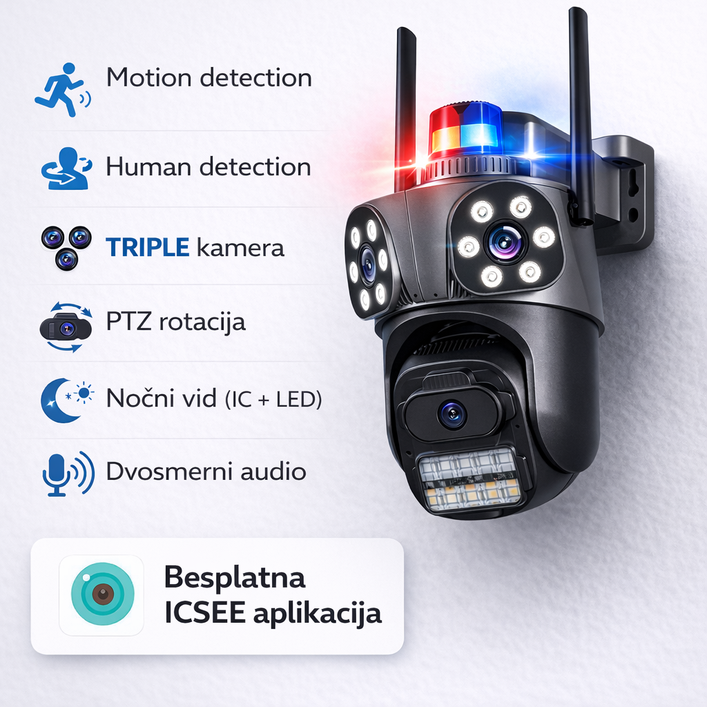 trostruka wifi kamera