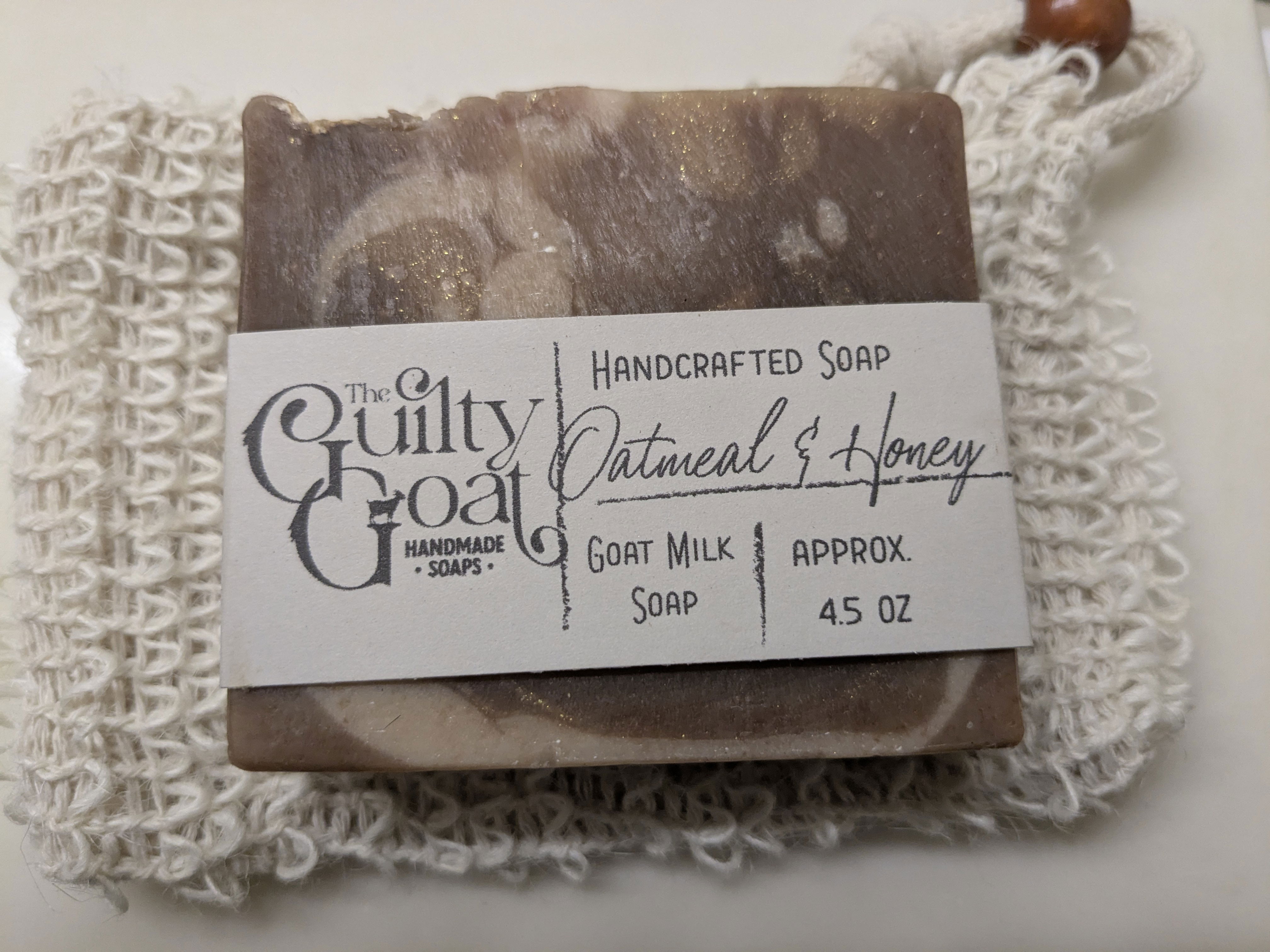 Oatmeal and honey soap from the guilty goat