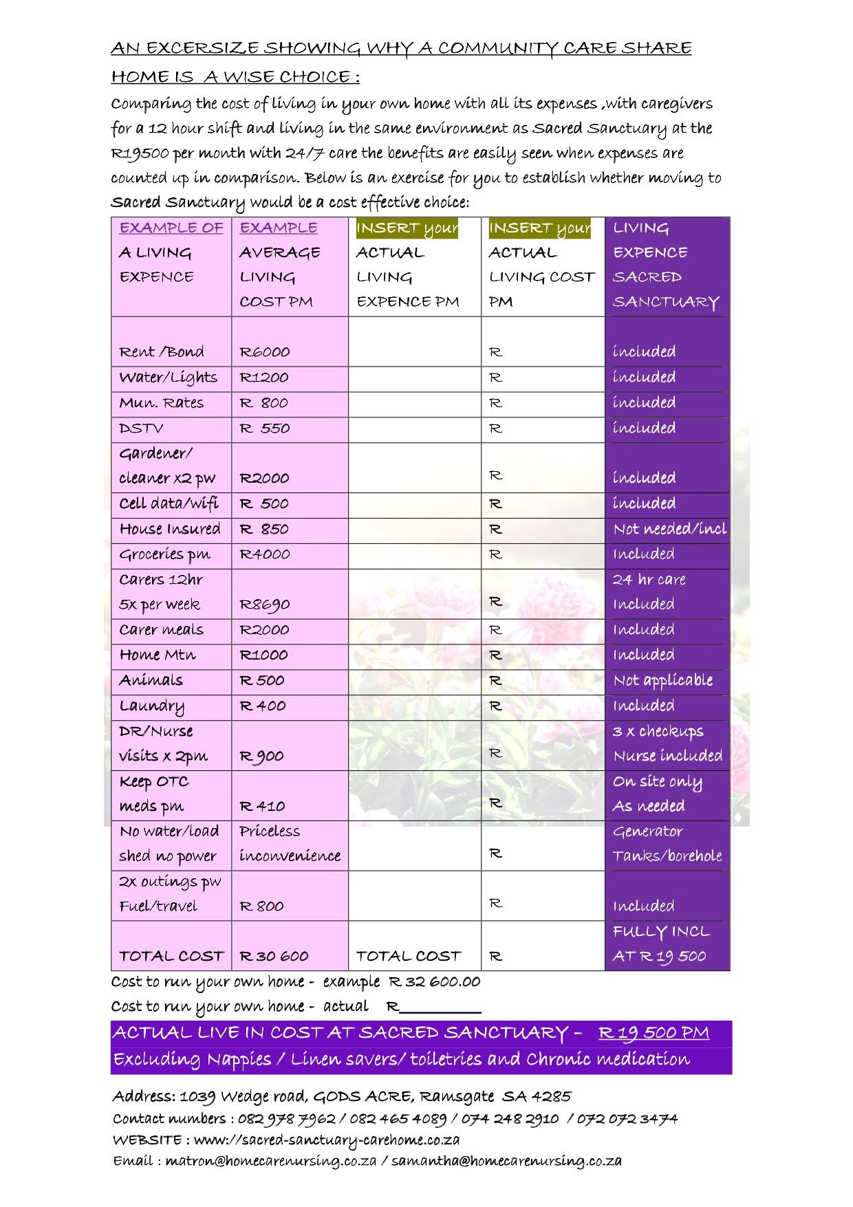 INFO PACK 2025 - ASSISTED LIVING