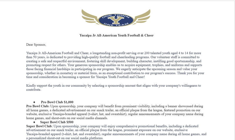 Sponsorship Form