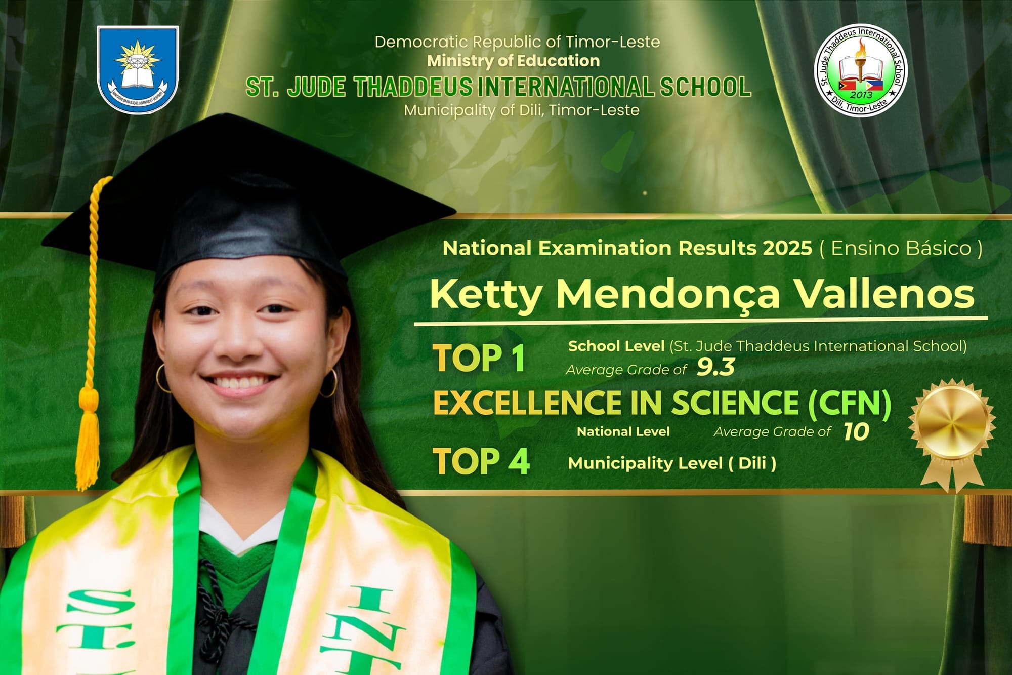 Grade 9 Thaddeans Excel in 2025 National Examinations (Ensino Básico)