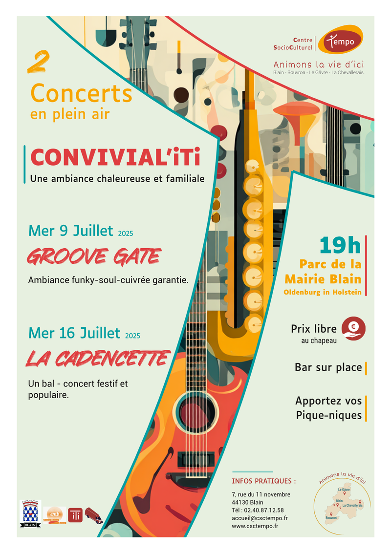 9/07/2025 à 19h.  Concert de l'été à BLAIN (44)